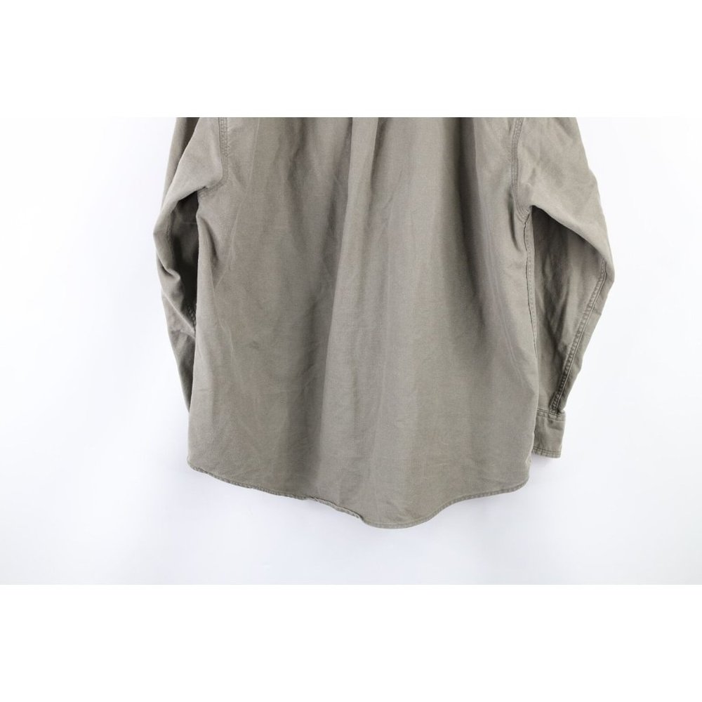 Vintage 90s Eddie Bauer Mens Large Faded Heavyweight Double Pocket Button Shirt - Picture 10 of 10